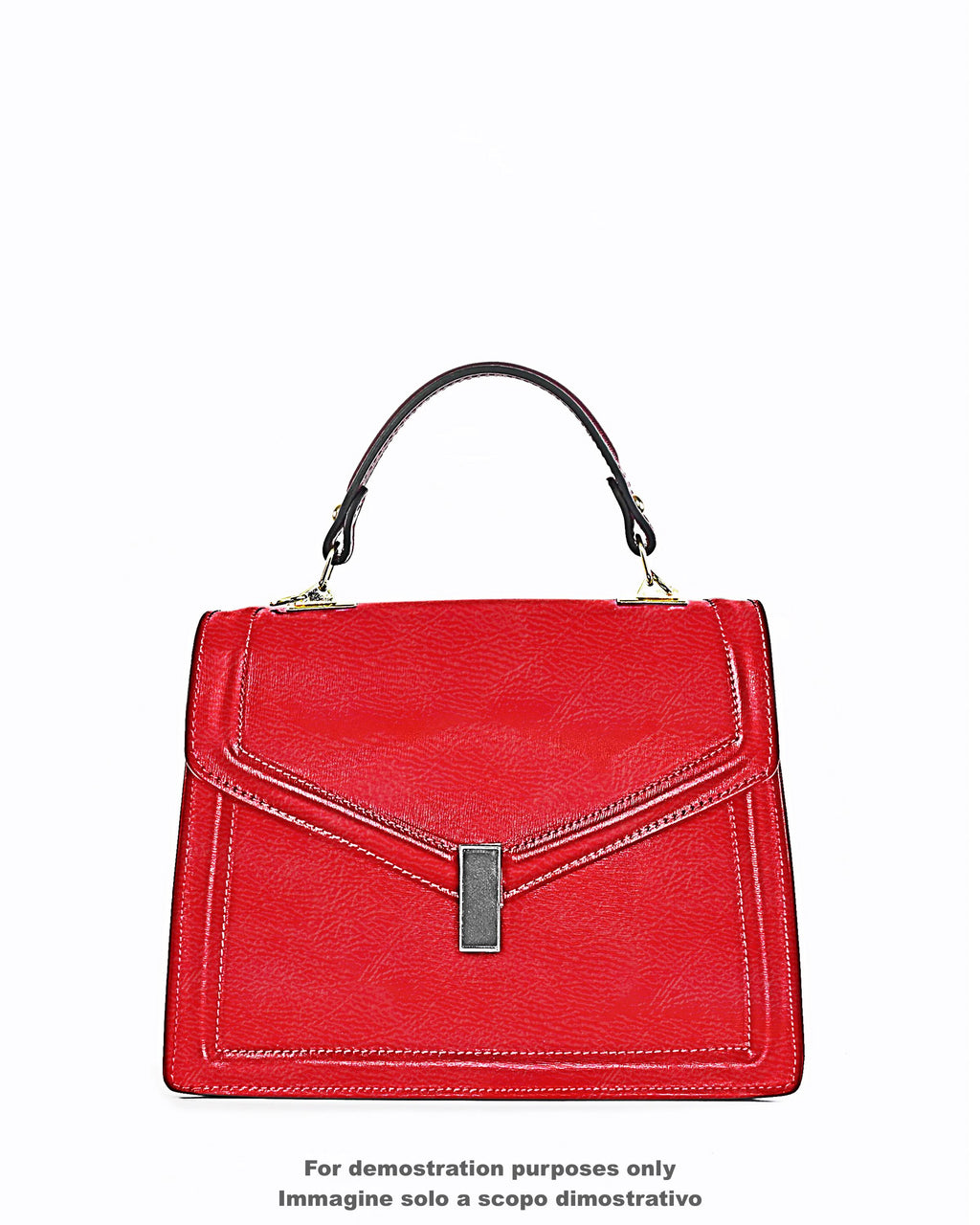 Neon orange glossy patent leather SKIN hide, soft wrinkled calf cowhide for creative projects, B17766-TU La Garzarara
