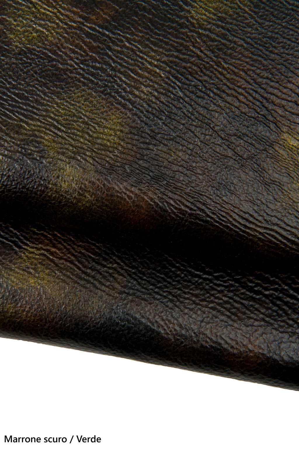 Aged glossy leather hide vintage washed look, distressed brown soft skin natural grain, antique style leather crafter B17945-st La Garzarara