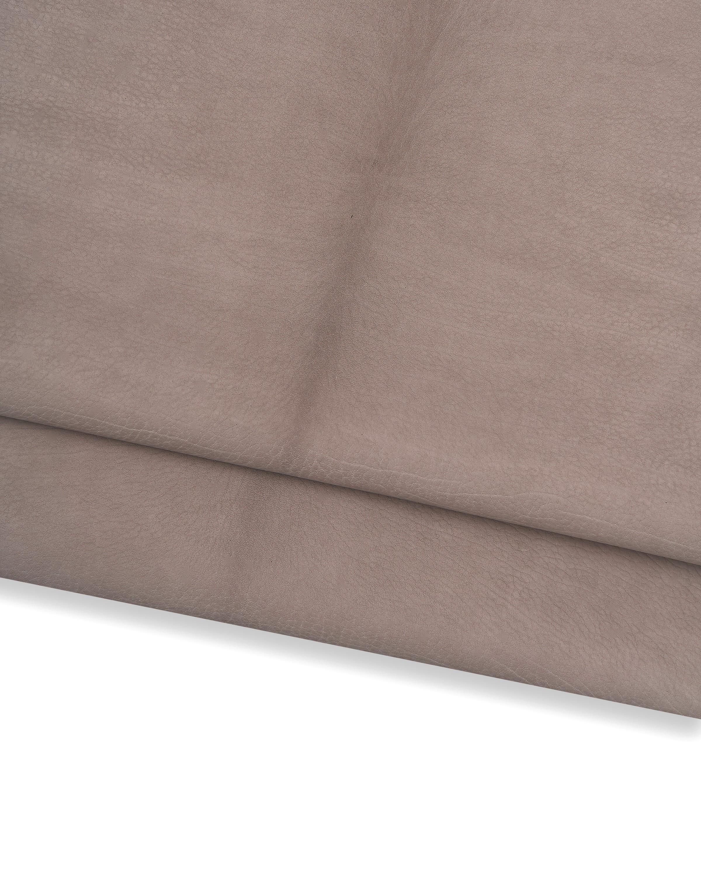 Dove grey NUBUCK leather hide, velvety calfskin, soft GRAIN super soft, cowhide for crafting B17852-TU La Garzarara
