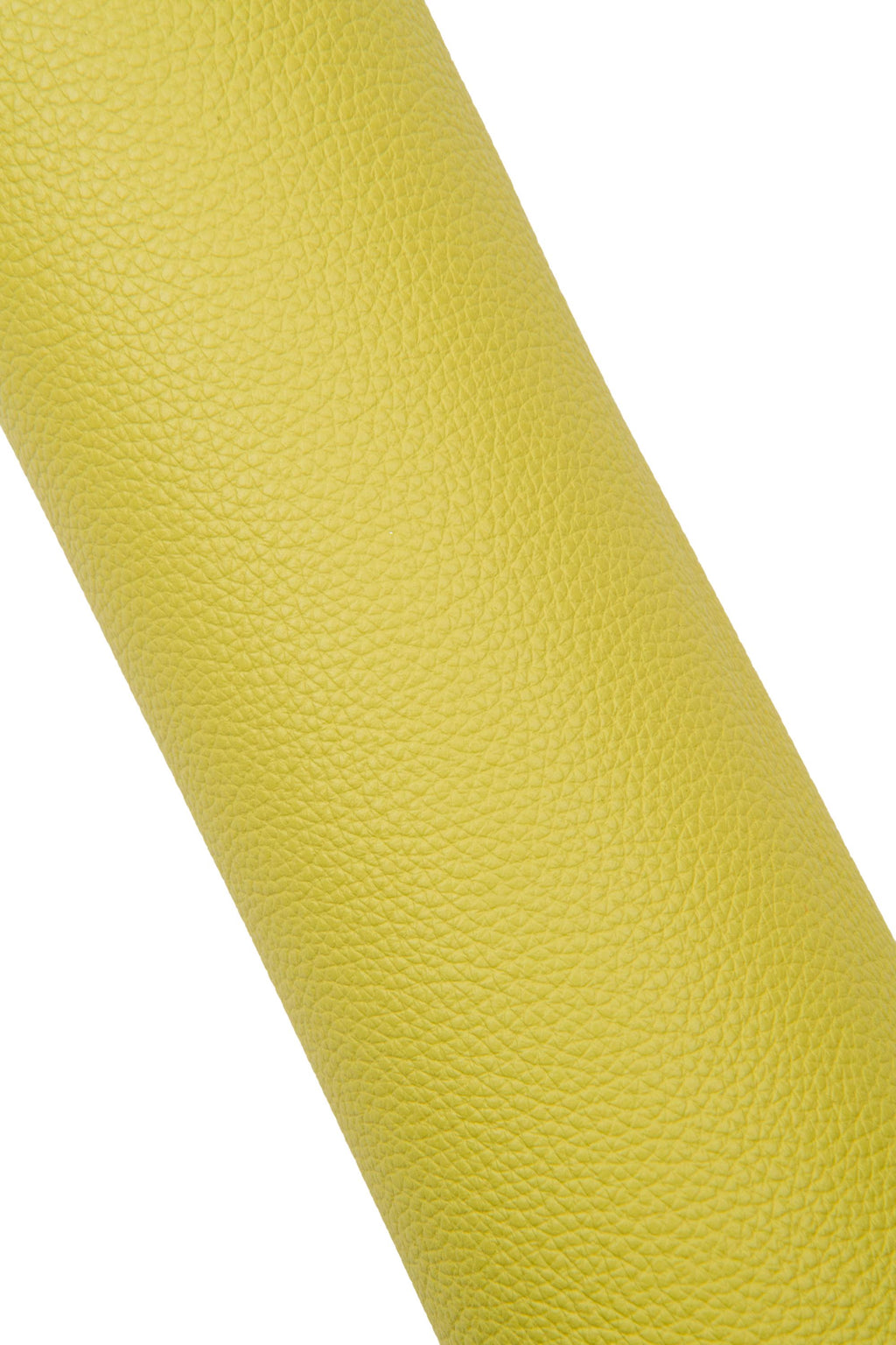 Greenish yellow grainy leather hide, PEBBLE GRAIN printed cowhide, soft embossed calfskin for crafting B17768-TU La Garzarara