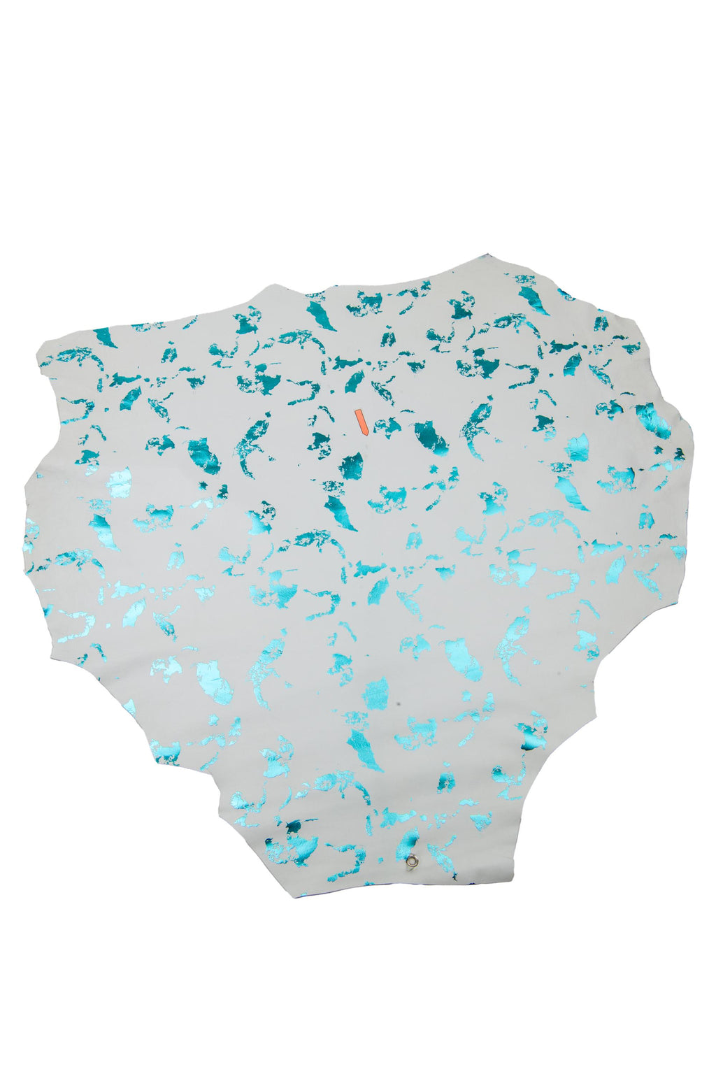 White METALLIC textured leather skins, ABSTRACT print on soft lambskin, sheepskin for diy projects B17704-MT(st) La Garzarara