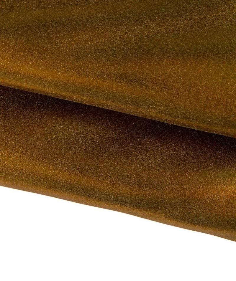 Rust metallic soft leather skin, brown sparkle lambskin, soft touch premium sheepskin, for hobbyists 0.7 -0.8 mm B16908-MT La Garzarara