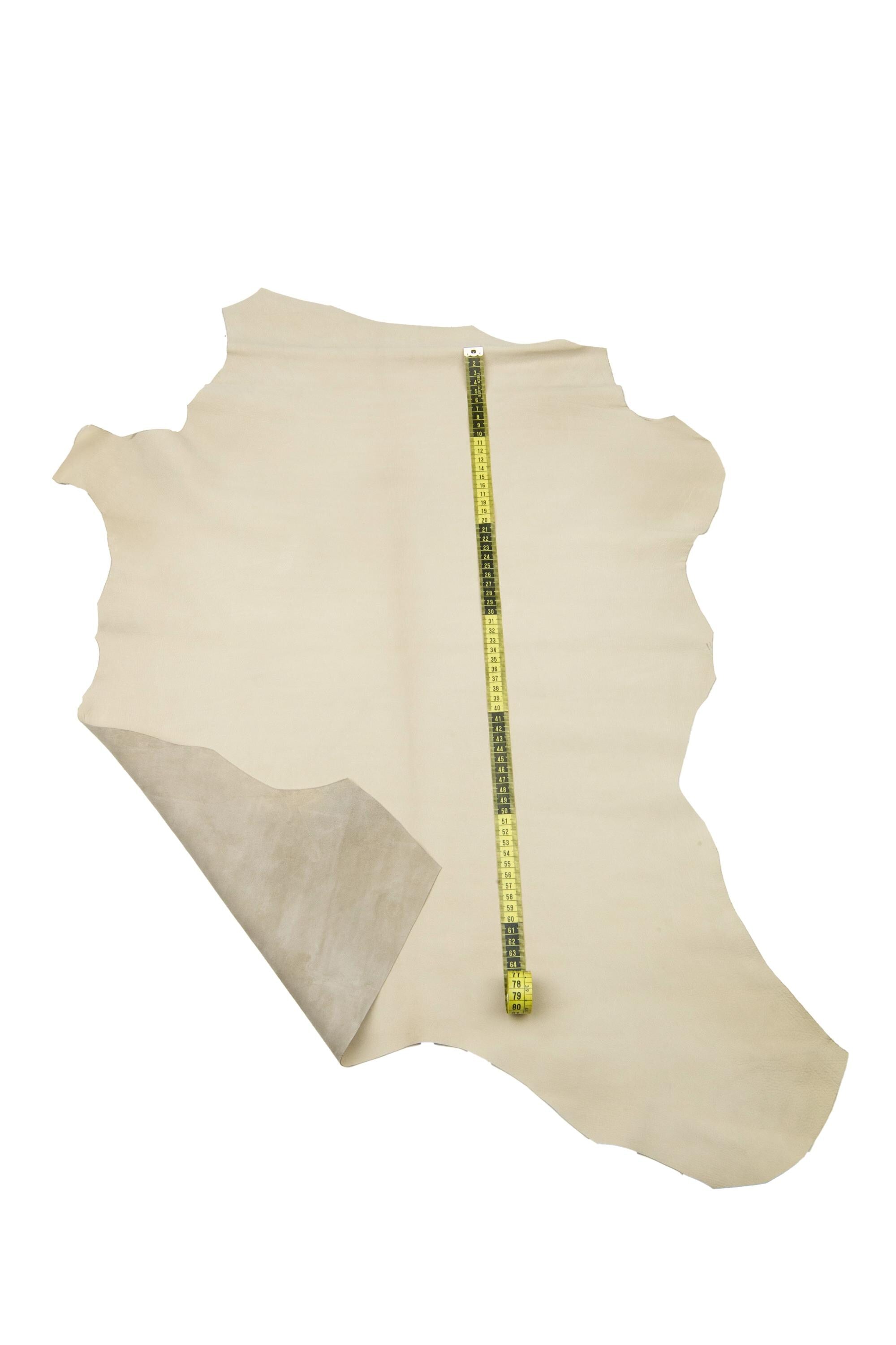 Light beige suede leather hide, TOP quality NUBUCK cowhide, soft calfskin for diy projects B17850-TU La Garzarara