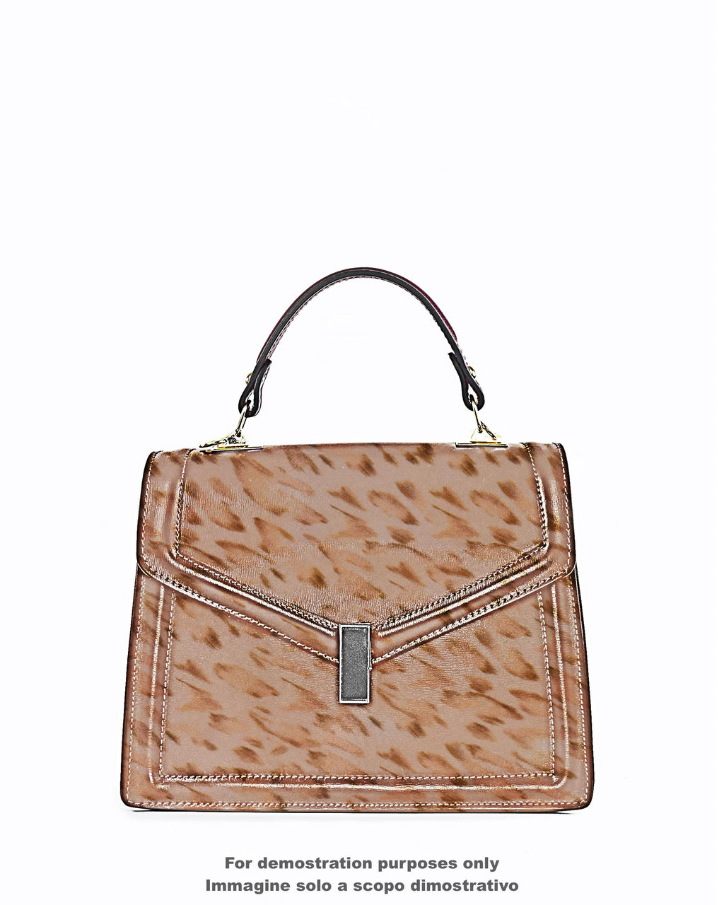 Beige - brown LEOPARD printed leather skin, CHEETAH textured suede goatskin, animal pattern on hide, for hobbyists B17732-ST La Garzarara
