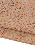 Beige - brown LEOPARD printed leather skin, CHEETAH textured suede goatskin, animal pattern on hide, for hobbyists B17732-ST La Garzarara