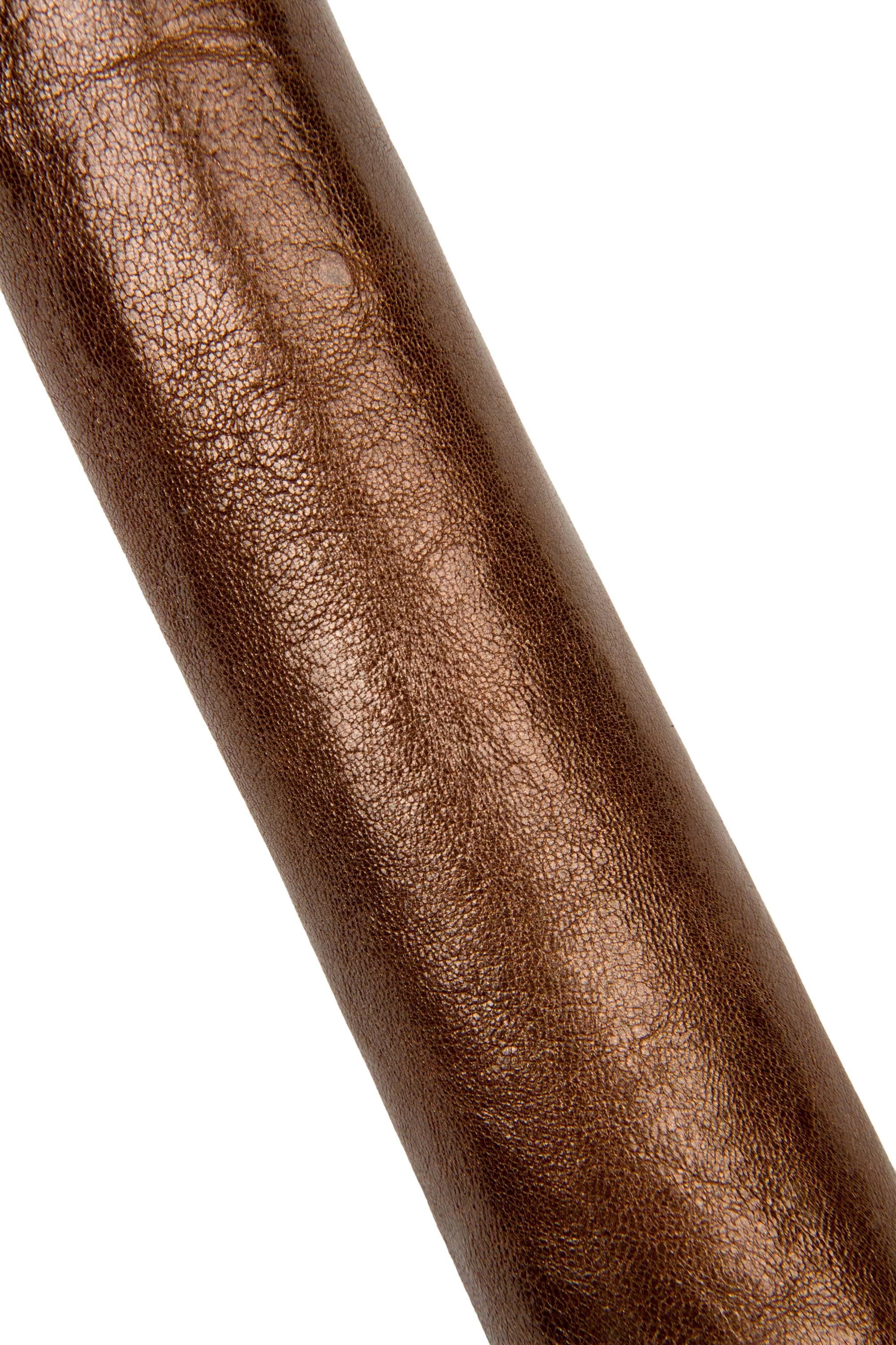 Bronze PEARL goat leather skin, WRINKLED soft goatskin, metallic rust hide for crafters B17918-VT La Garzarara