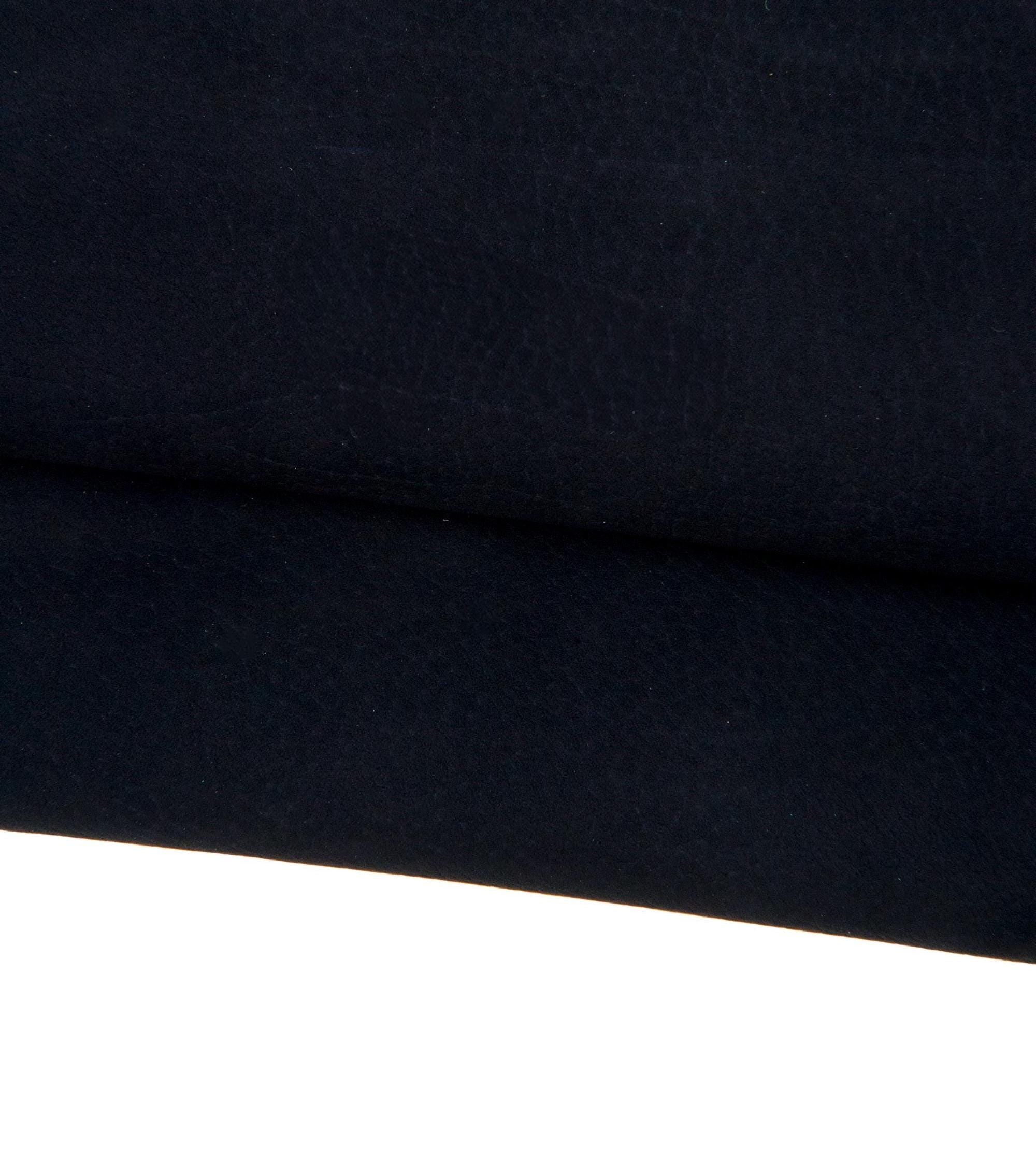 NUBUCK leather hide, black velvety calfskin, soft GRAIN matt cowhide for crafting B17847-TU La Garzarara