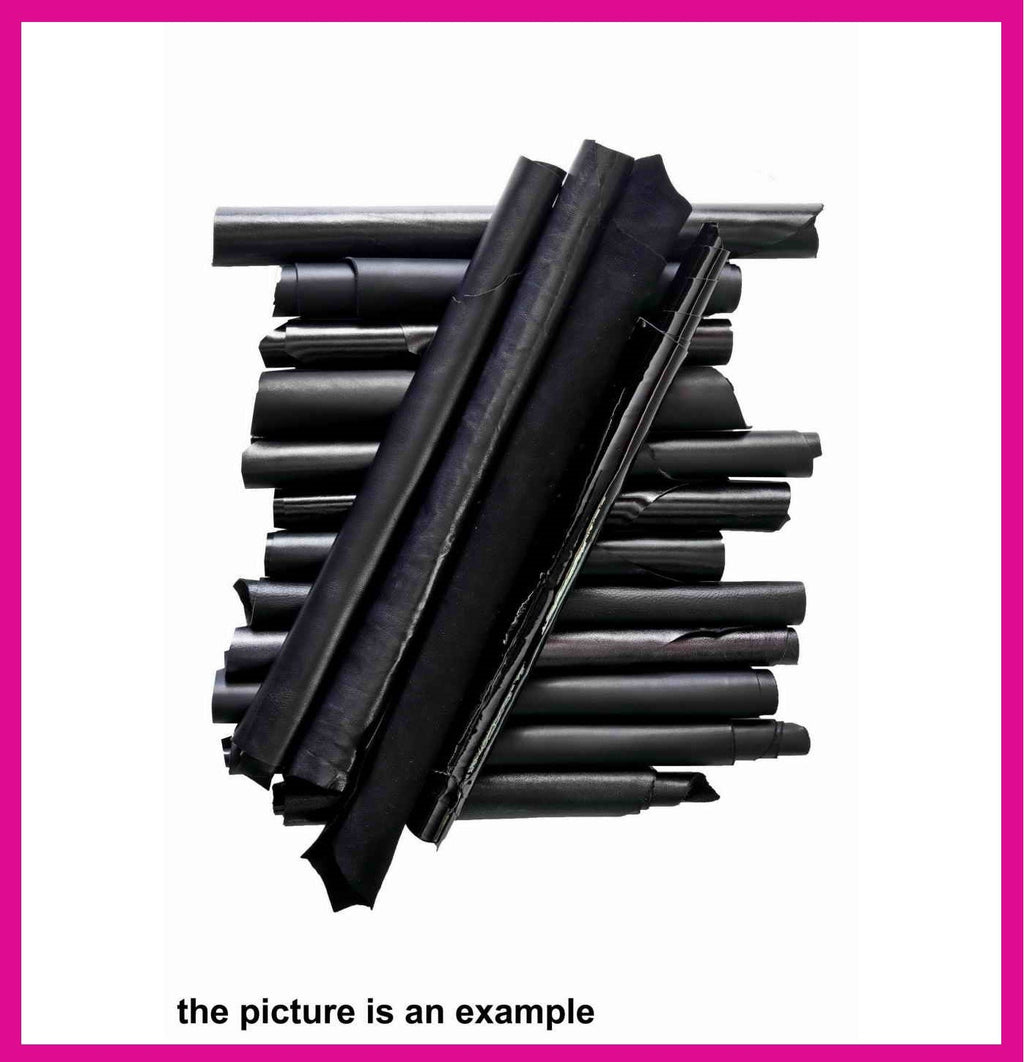 BLACK LEATHER scraps Random assortment medium size cutouts, mixed smooth, textured, offcuts 1 lbs - 1,7 lbs - 2 lbs - 4 lbs AMZ33