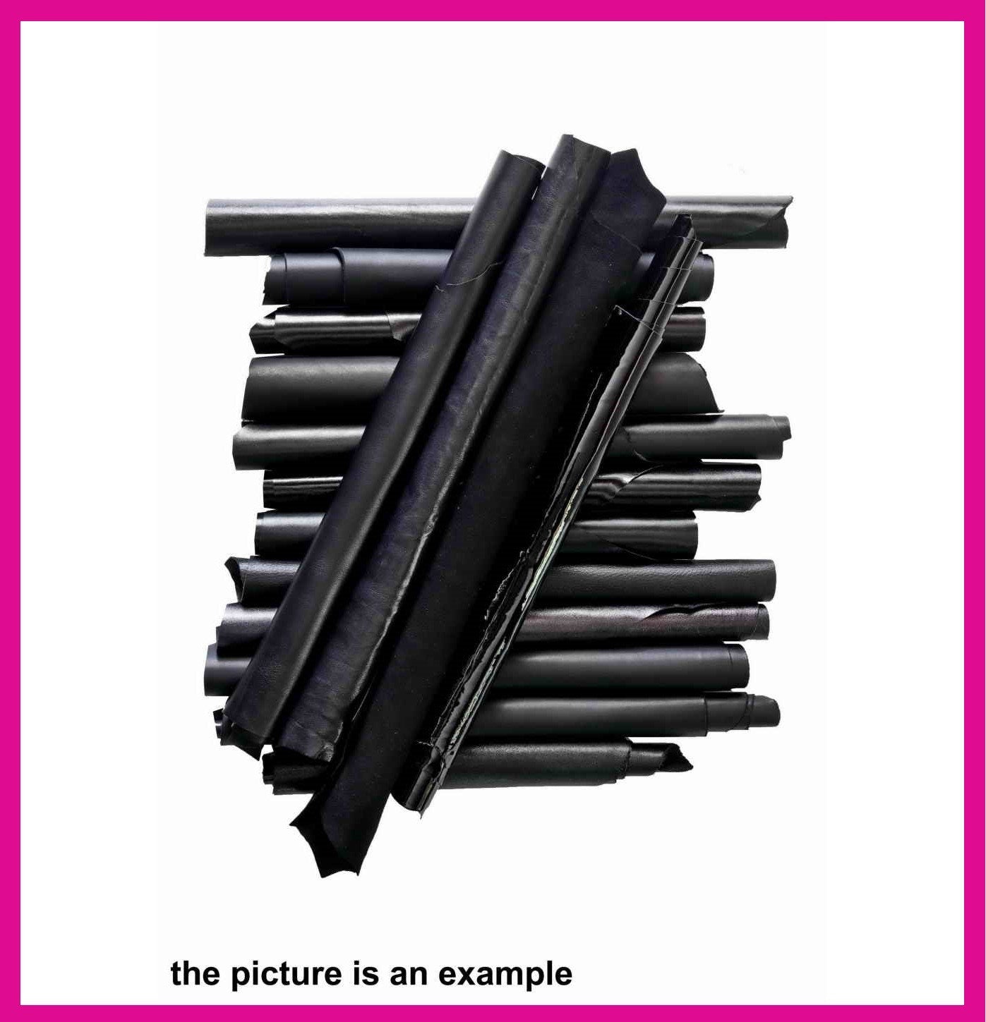 BLACK LEATHER scraps Random assortment medium size cutouts, mixed smooth, textured, offcuts 1 lbs - 1,7 lbs - 2 lbs - 4 lbs AMZ33