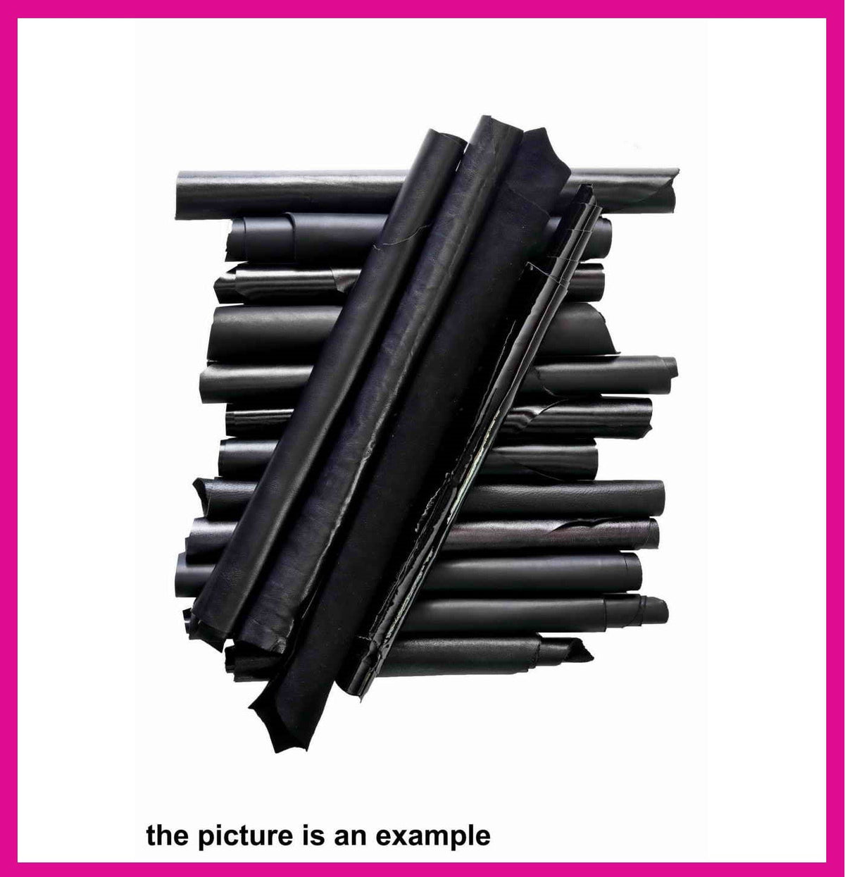 BLACK LEATHER scraps Random assortment medium size cutouts, mixed smooth, textured, offcuts 1 lbs - 1,7 lbs - 2 lbs - 4 lbs AMZ33