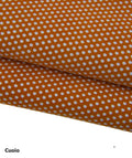 POLKA DOT printed suede leather skin, beige, pink, yellow, tan, orange textured soft goatskin B17346-ST La Garzarara