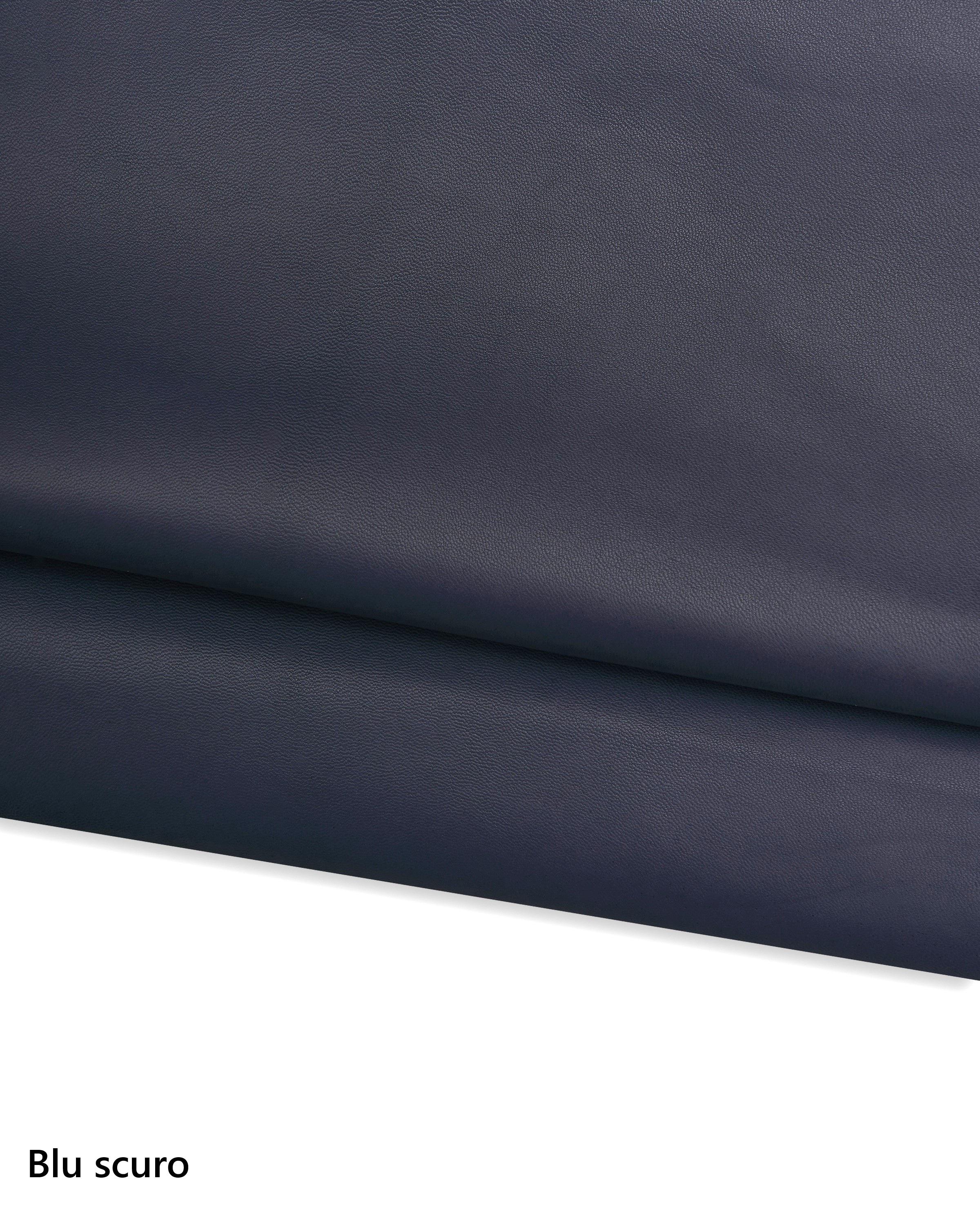 Dark navy soft lambskin leather, Blue NAPPA lamb, smooth supple lamb, sheepskin hide for GARMENTS, 0.7 - 0.8 mm B17599-TU La Garzarara