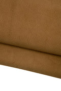 Cognac NUBUCK leather hide, luxurious italian Saddle SUEDE calfskin, cowhide for diy project B17848-TU La Garzarara