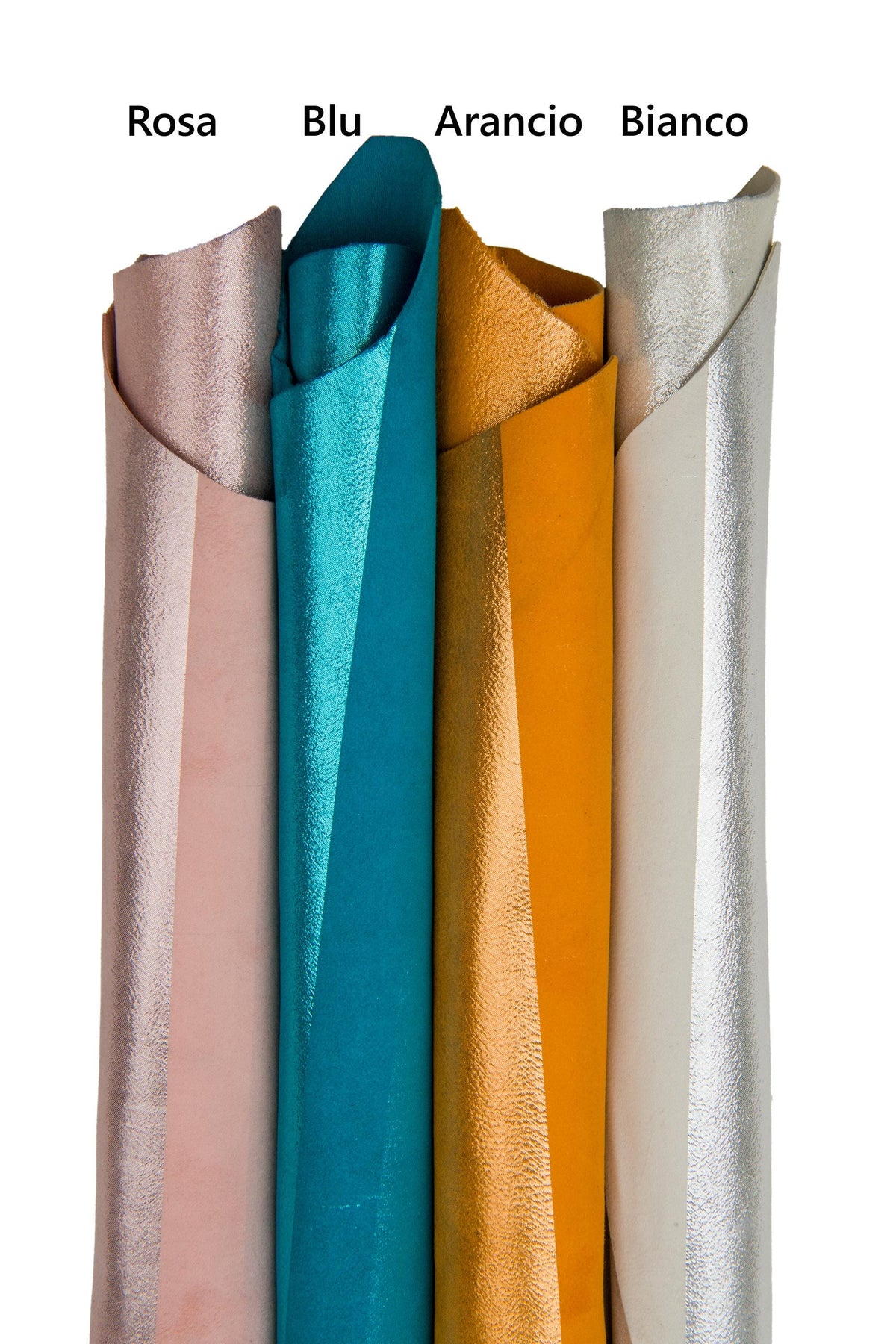 Satin Metallic Goat Leather Hide, Soft Shimmer Leather Skin, colorful printed Leather for Bags and Leathercraft, B17687-MT(st) La Garzarara