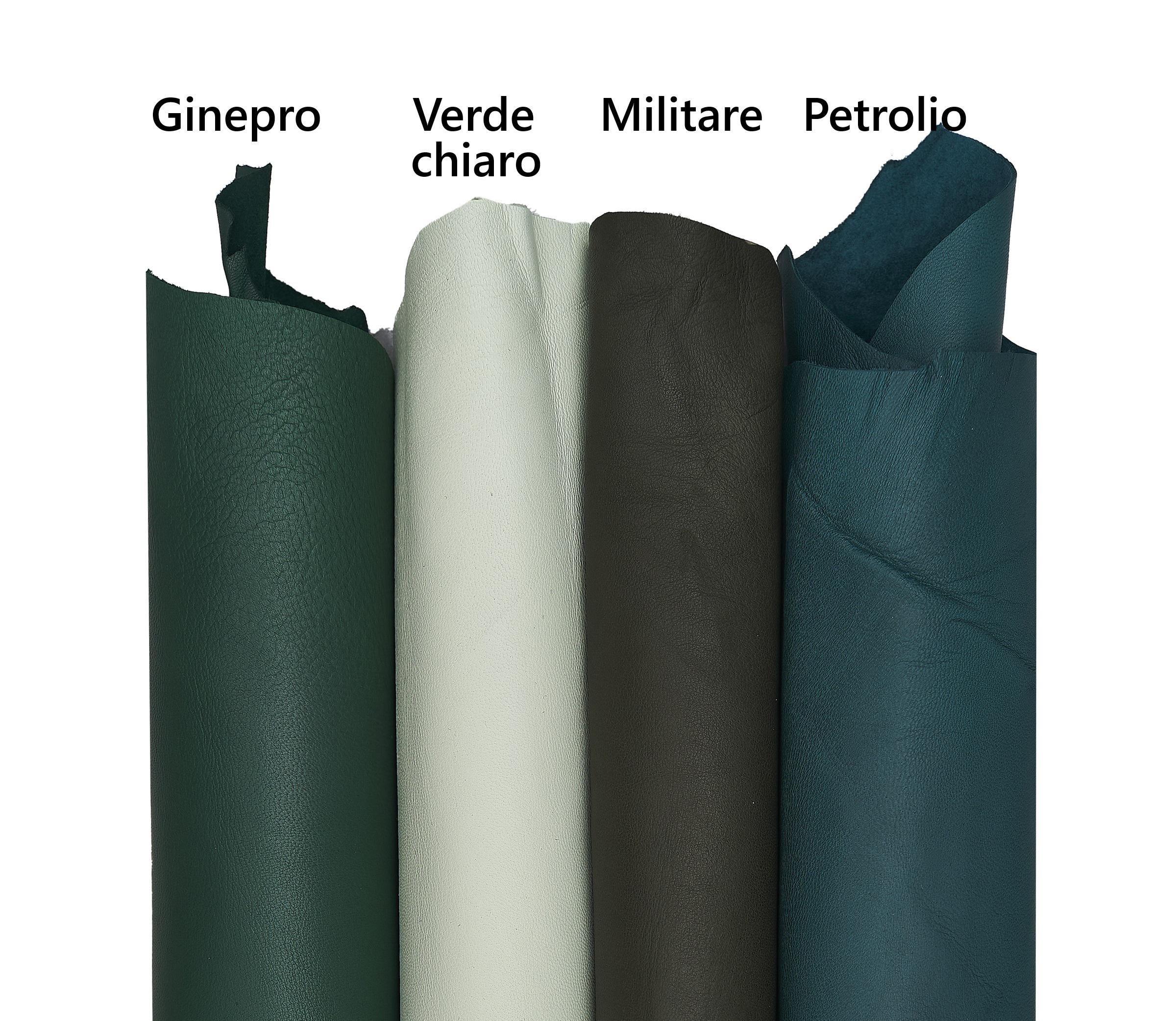 Very soft Nappa lambskin leather, smooth thin supple sheepskins, green hides for garments and diy creations B17602-TU La Garzarara