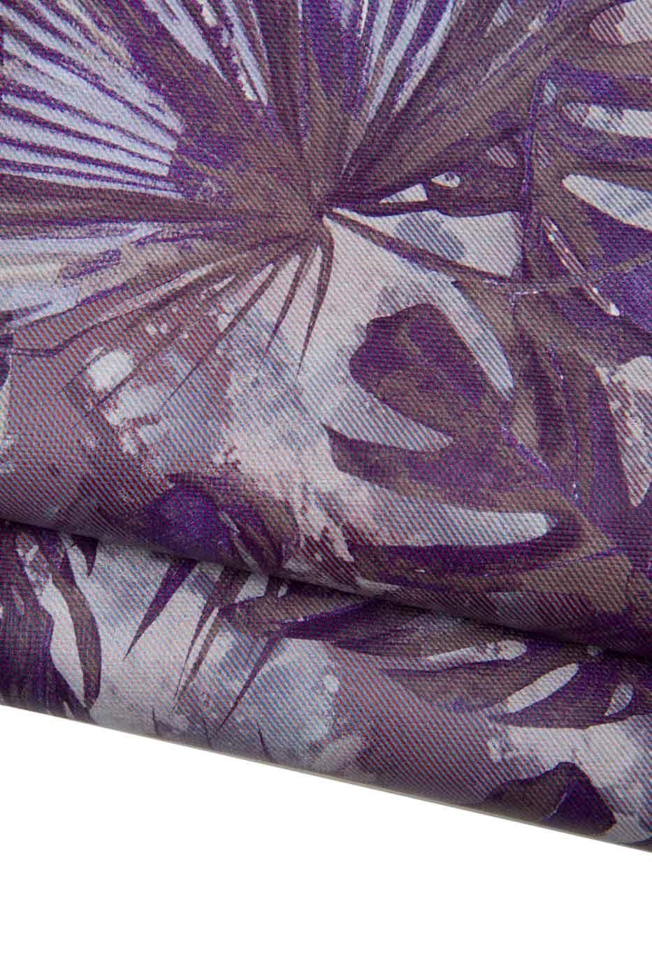 FLOWER printed leather hide, purple texture on SAFFIANO printed cowhide, stiff matt calfskin for crafting B17881-ST La Garzarara