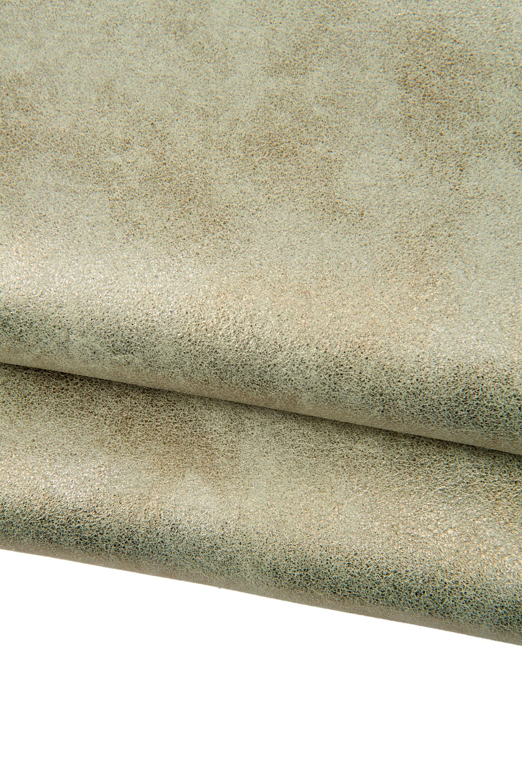 Steelmetal - bronze METALLIC leather - greenish suede base - BRIGHT sparkle soft goatskin hide B17916-MT La Garzarara