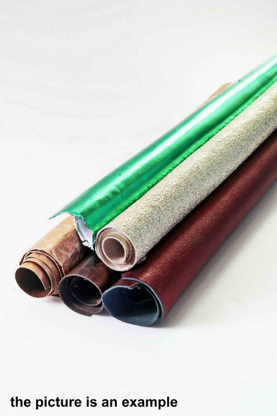 Metallic leather PIECES, laminated smooth and crinkled scraps solid color leather sheets, random offcuts selection AMZ39 La Garzarara