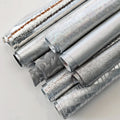 Silver Leather pieces, assorted metallic leather scraps, solid and patterned offcuts, RANDOM selection 1 lbs / 500 gr B1360 RC La Garzarara