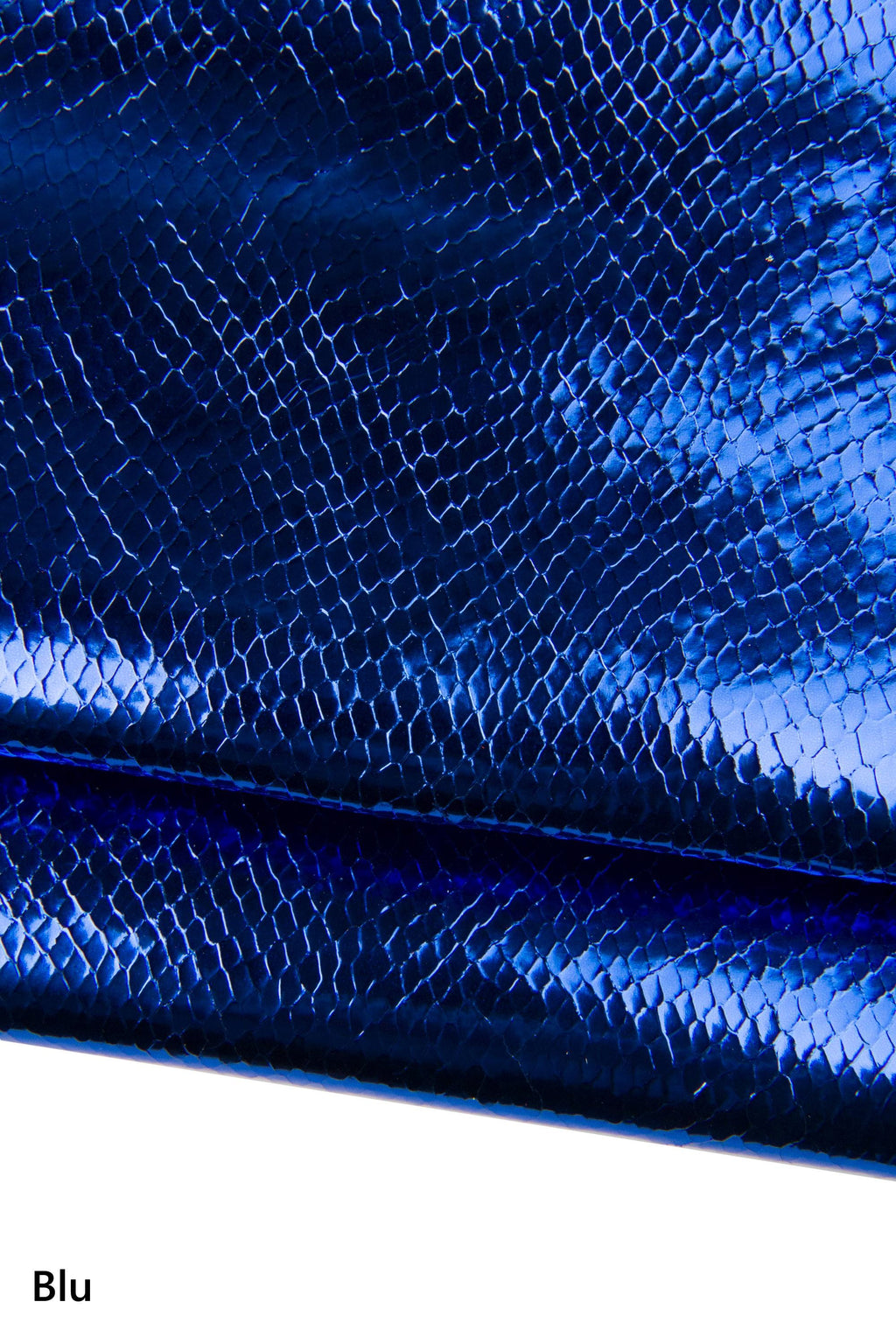 Mirror Python Leather Hide, Metallic Snake Embossed Leather skin, Glossy Fashion Leather for Bags B18024-MT La Garzarara