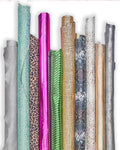 Assorted Leather skins Supply Bundle, Italian Deadstock, lot of bright printed leather hide B148 La Garzarara
