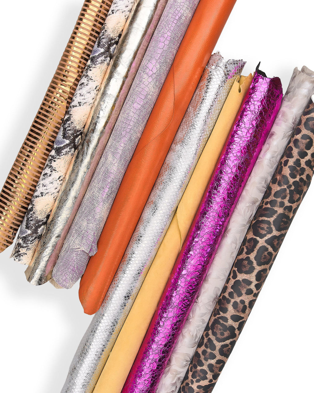 Leather skins Variety Pack, Leather hides Stock Lot ,fancy colorful Leather Supply Bundle ( B152 La Garzarara