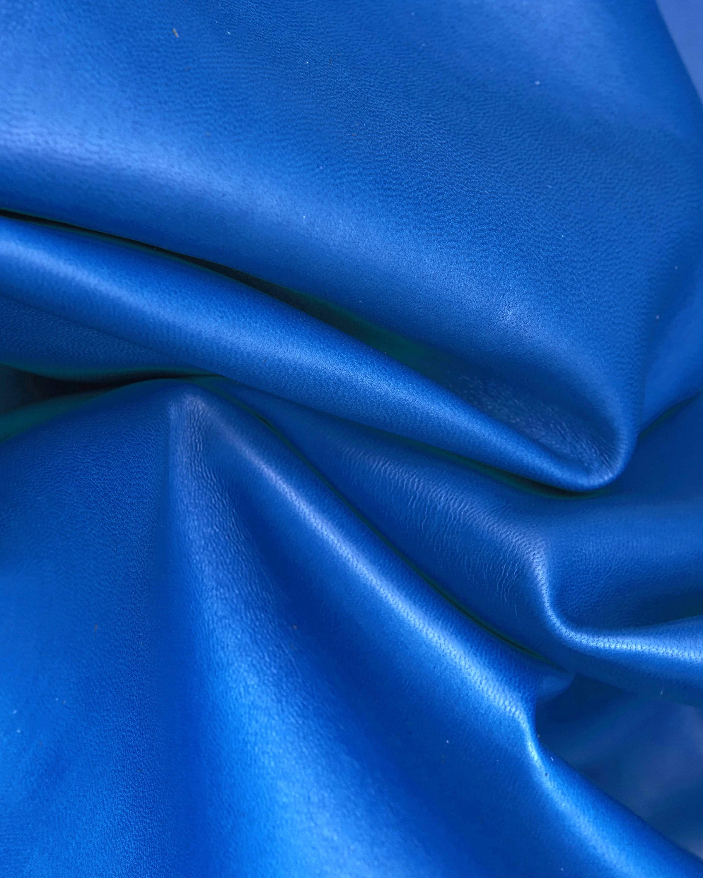 Dark navy soft lambskin leather, Blue NAPPA lamb, smooth supple lamb, sheepskin hide for GARMENTS, 0.7 - 0.8 mm B17599-TU La Garzarara