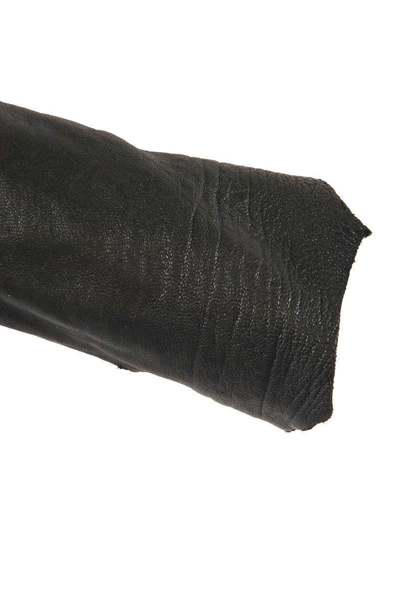Black Washed Nappa leather skin, Grain textured lambskin, silky semi glossy skin 1.6 - 1.8 mm B16780-TB La Garzarara