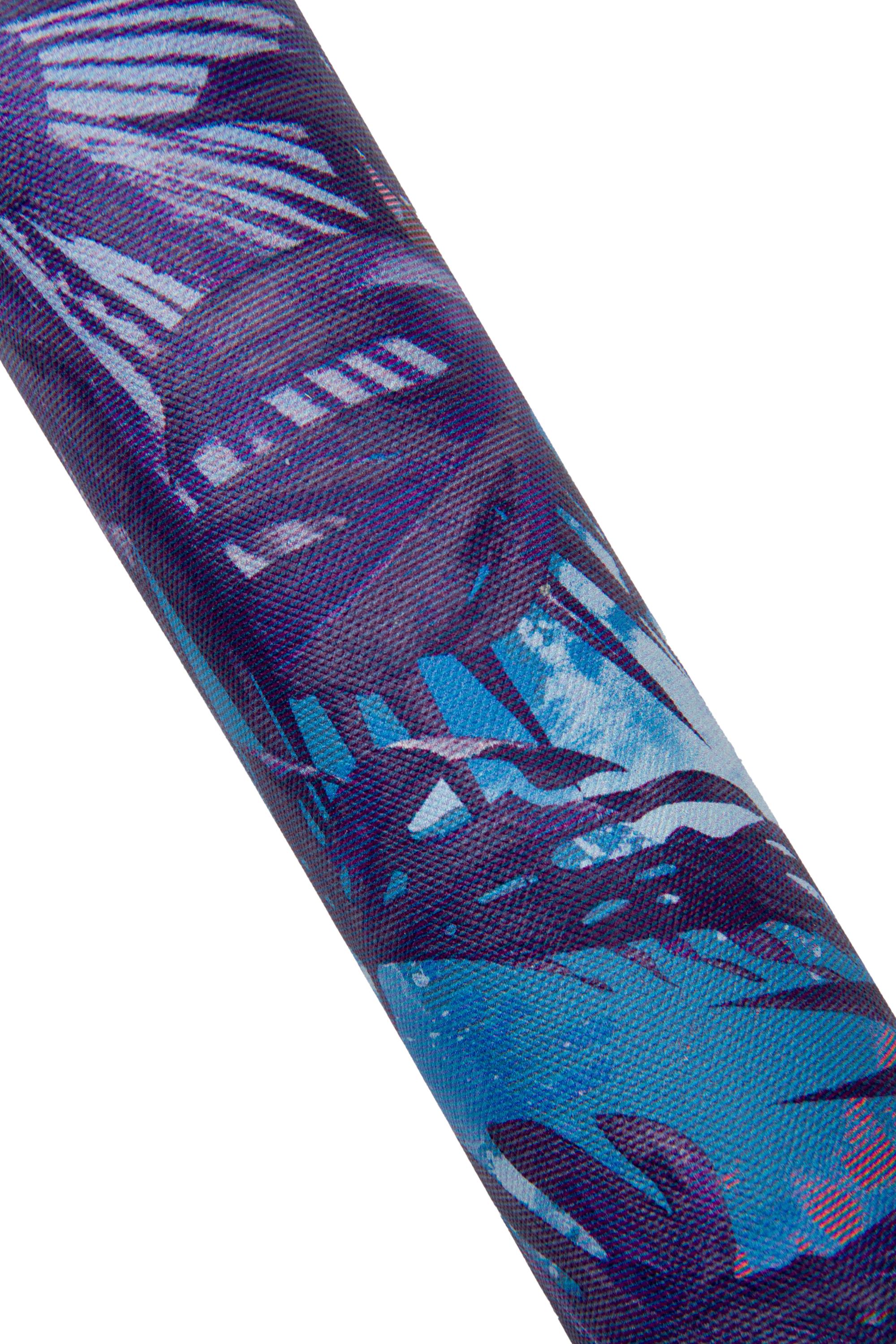 FLOWER printed leather hide, blue texture on SAFFIANO printed cowhide, stiff matt calfskin for crafting B17880-ST La Garzarara