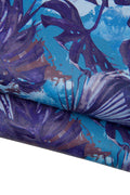 FLOWER printed leather hide, blue texture on SAFFIANO printed cowhide, stiff matt calfskin for crafting B17880-ST La Garzarara