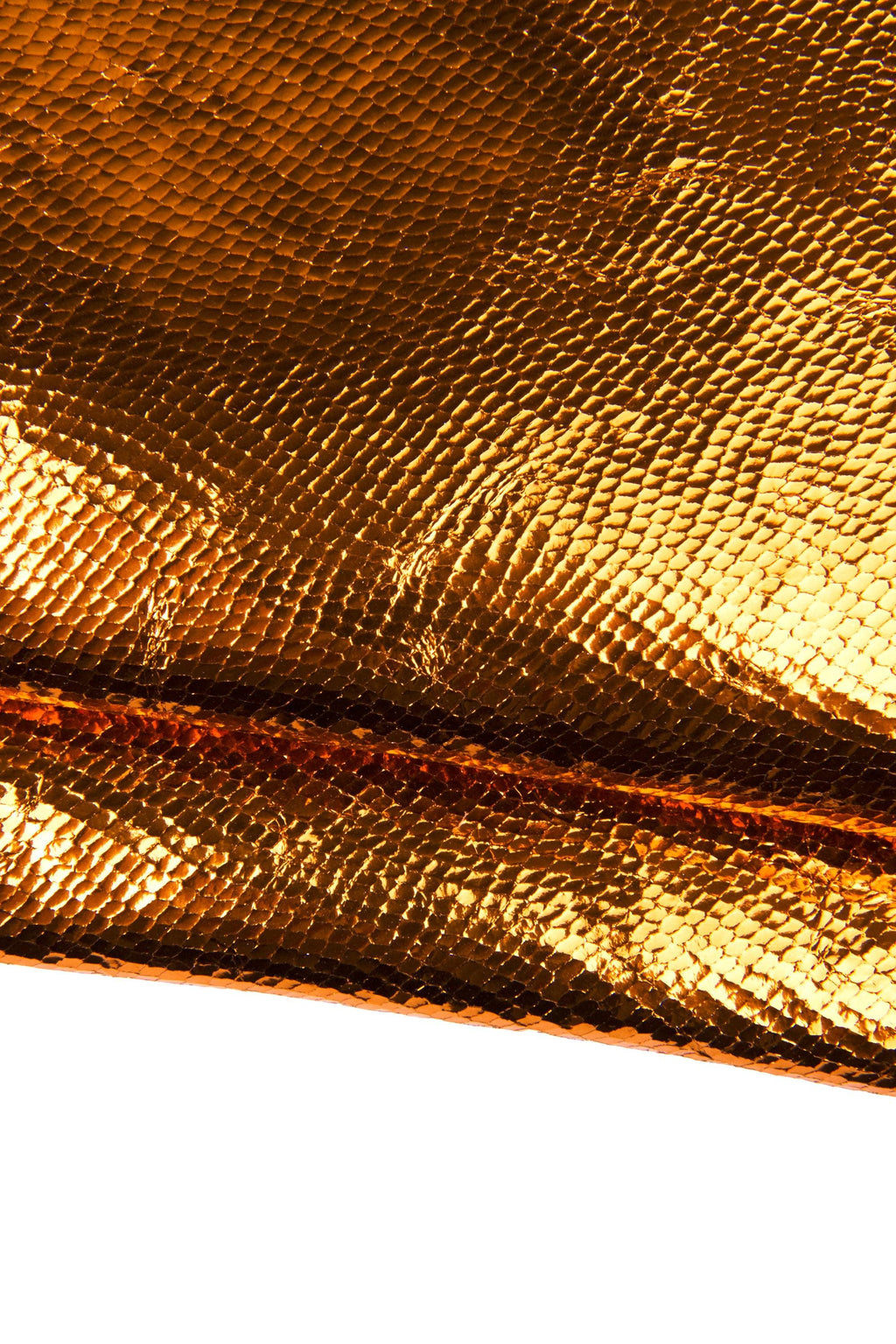 Metallic Copper Python Leather, Soft snakeskin Hide for Bags, Shoes and Leather Craft B18027-MT(st) La Garzarara