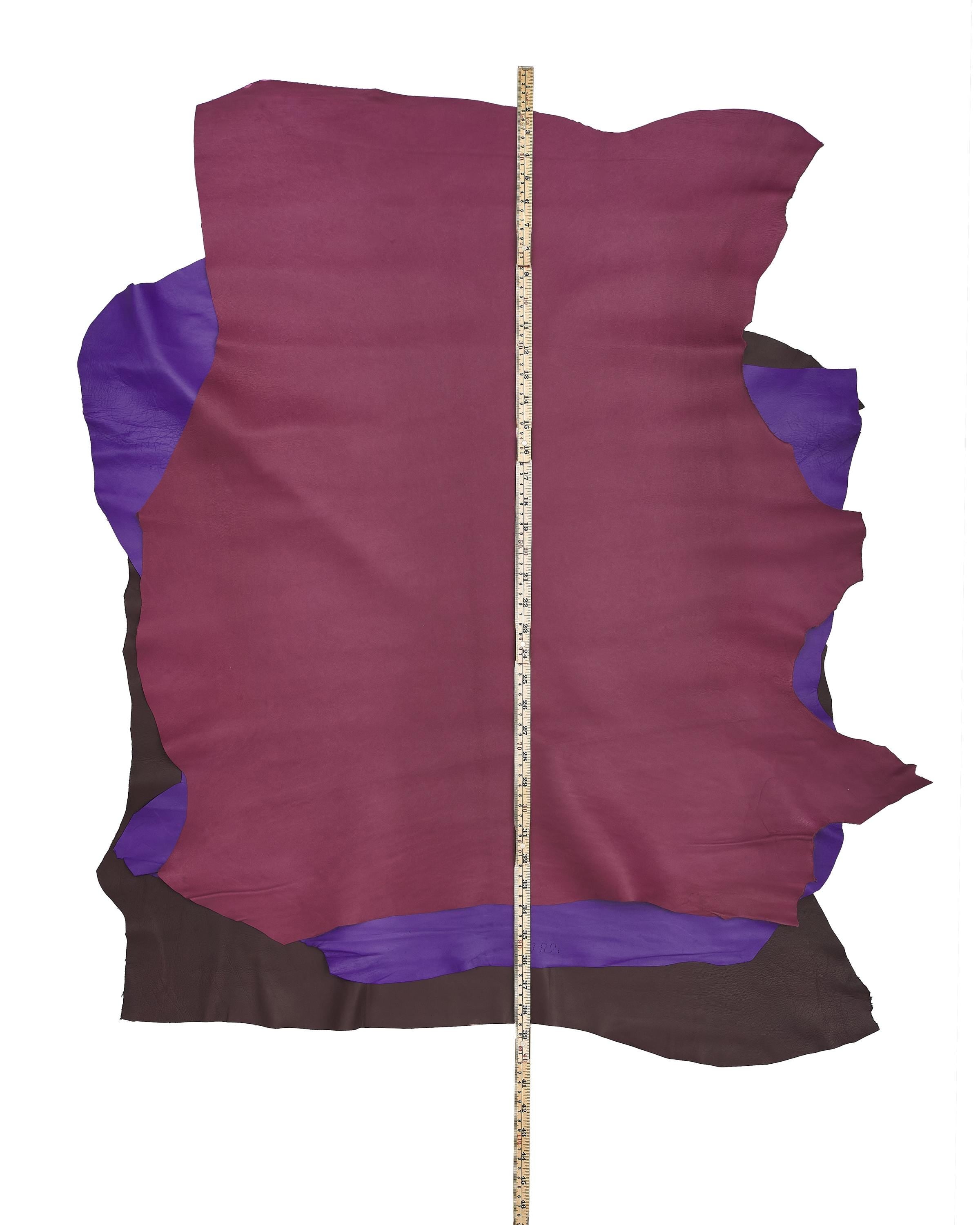 Purple smooth leather skin, super soft lambskin NAPPA, sheepskin for GARMENTS and diy projects B7600-TU La Garzarara