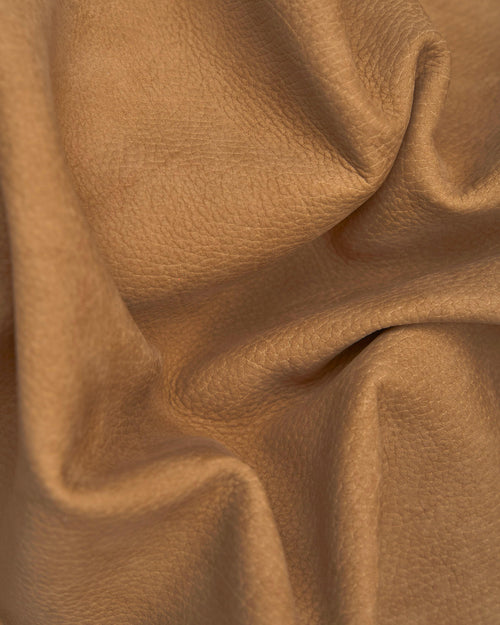 Beige - camel NUBUCK leather hide, suede calfskin with tiny light grain, soft cowhide 0.8-0.9 mm B17853-TU La Garzarara