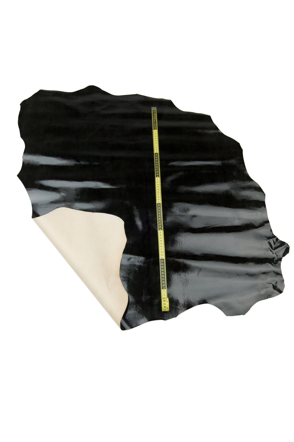 Glossy LIZARD print lamb leather skin, dark green reptile embossed patent leather hide B17958-ST La Garzarara