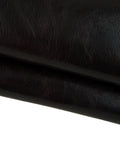Dark brown glossy goatskin, grainy soft leather skin, soft grain goat hide 0.9–1.0 mm for bags and accessories, B17457-TU La Garzarara