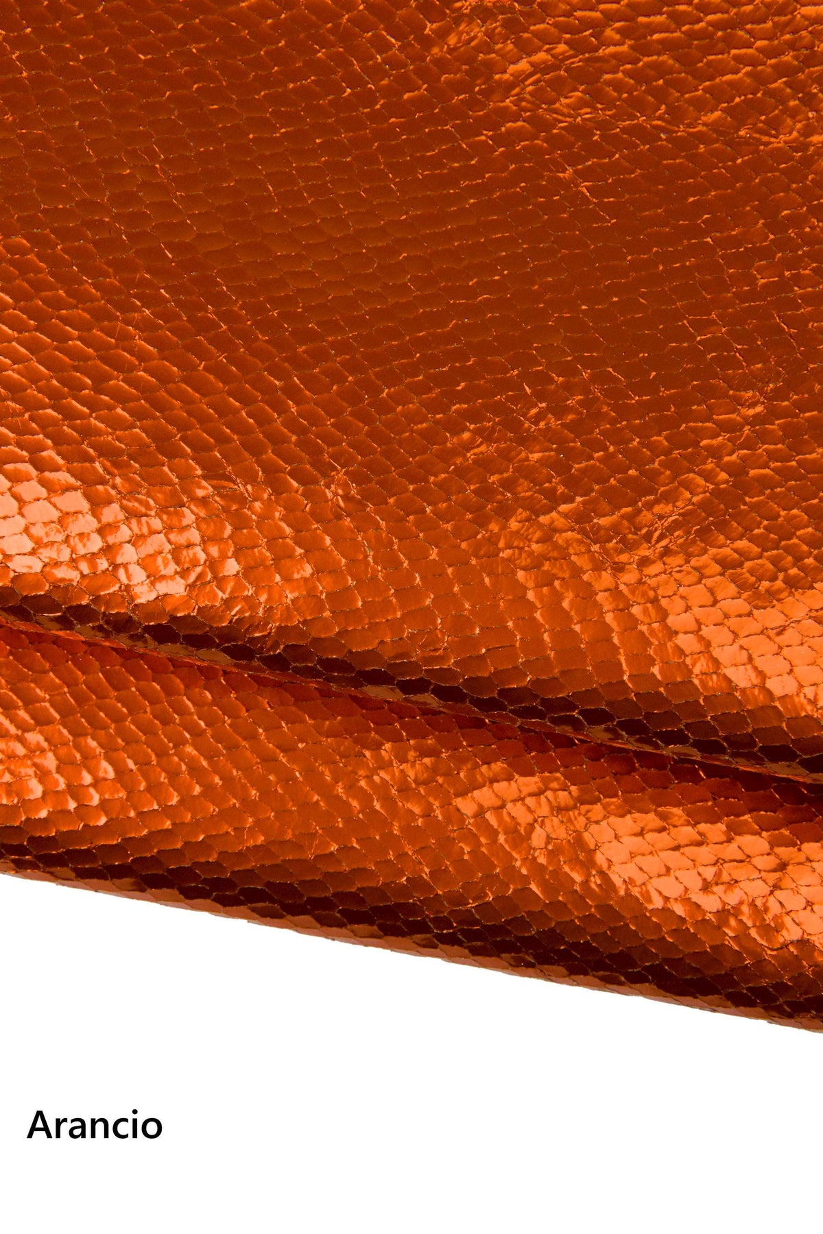 Mirror Python Leather Hide, Metallic Snake Embossed Leather skin, Glossy Fashion Leather for Bags B18024-MT La Garzarara