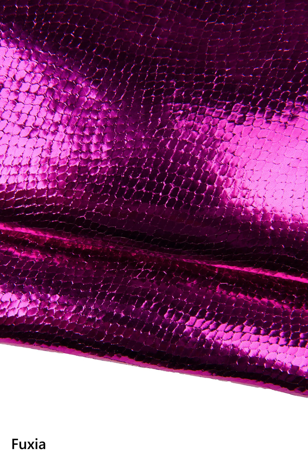 Mirror Python Leather Hide, Metallic Snake Embossed Leather skin, Glossy Fashion Leather for Bags B18024-MT La Garzarara
