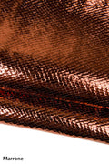 Mirror Snakeskin Leather Hide, Metallic Snake Print Skin, Iridescent Laminated pink, gold, dark red, brown reptile B18022-MT(st) LaGarzarara