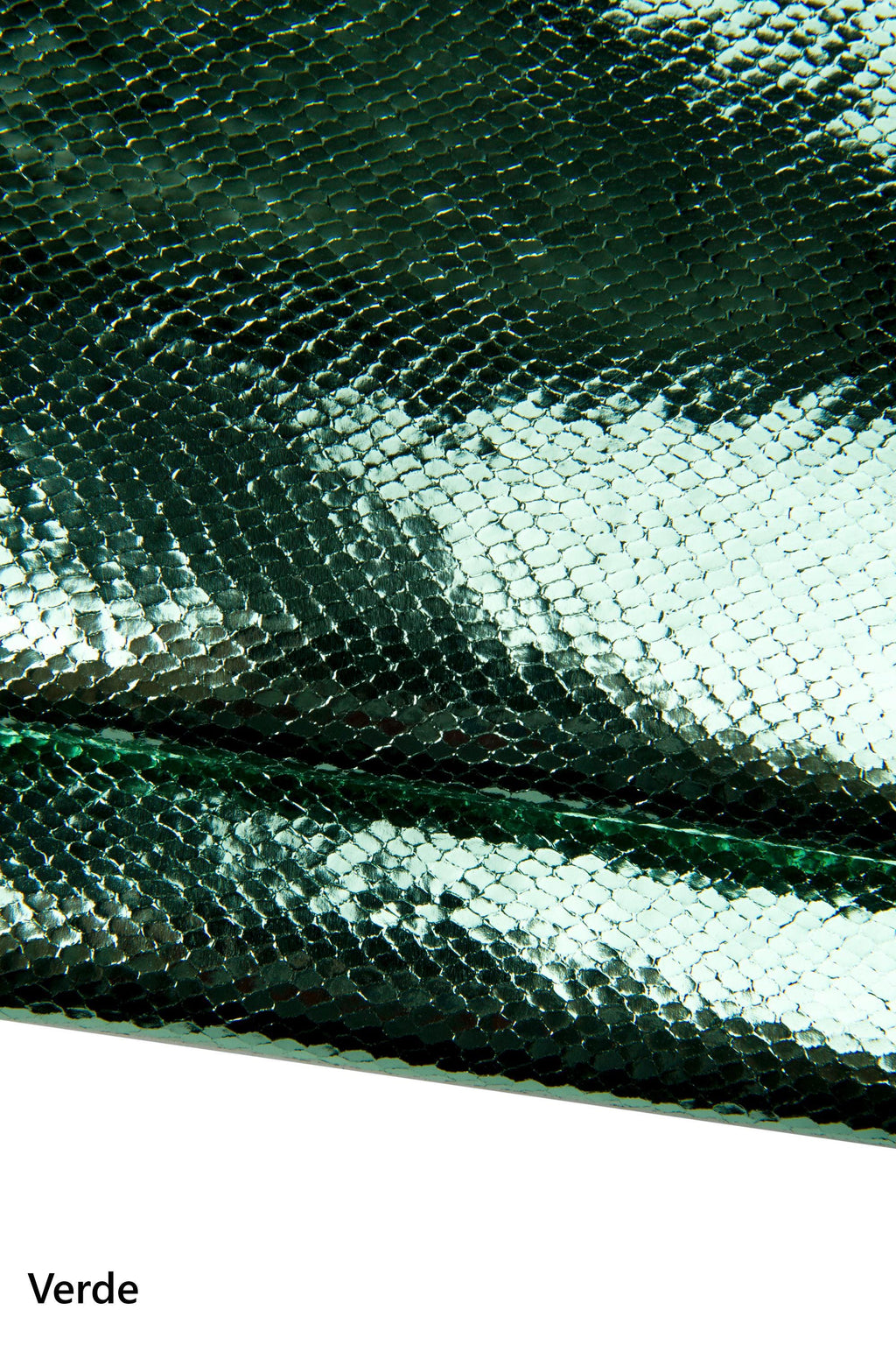 Electric blue metallic REPTILE leather skin, blue metallic python snakeskin, GLOSSY elegant hide B18023-MT(st) La Garzarara