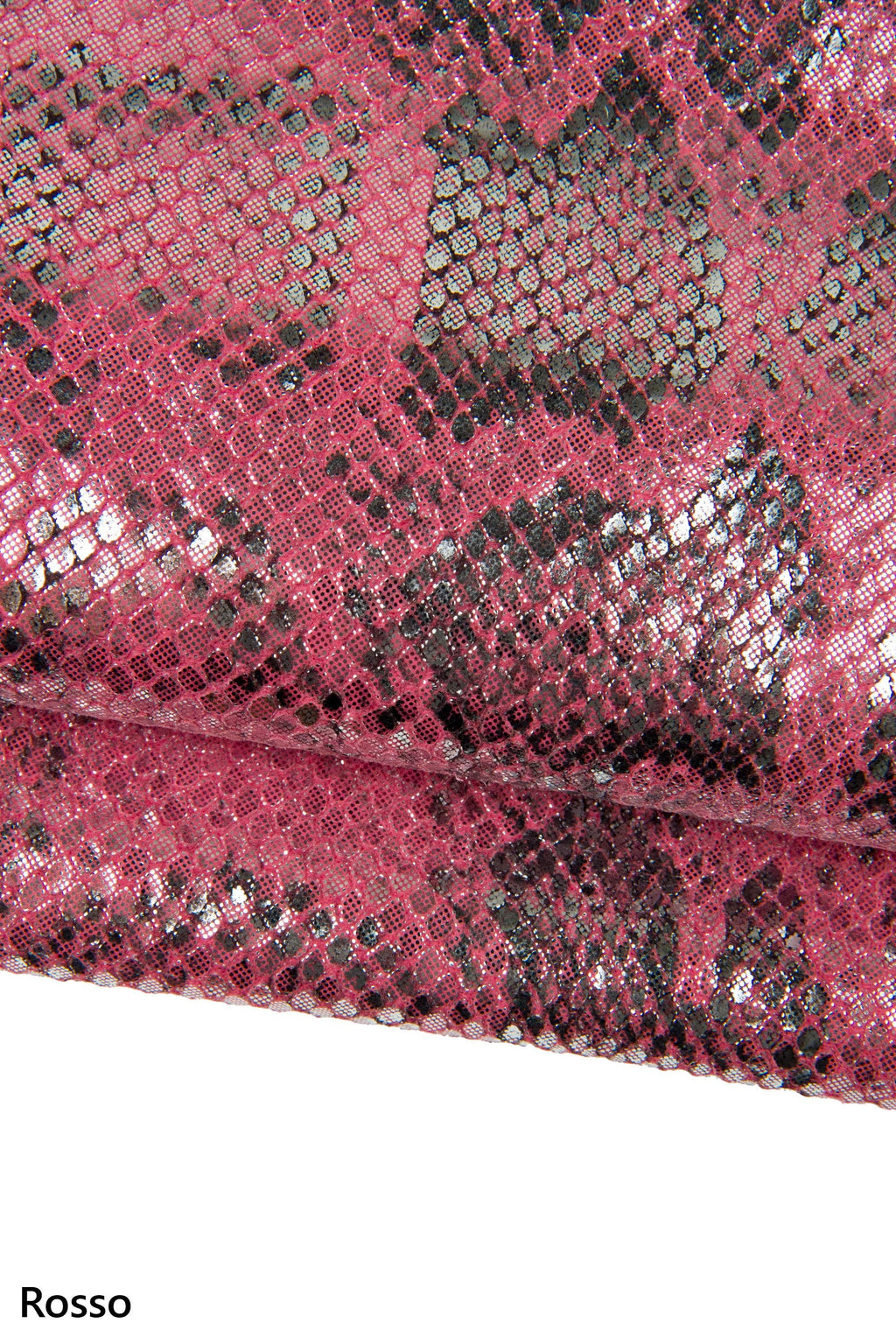 Red, green python cowhides, REPTILE printed METALLIC leather hides, soft calfskins for diy projects B17971-MT(st) La Garzarara