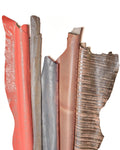 Premium leather set Light gold and Pink skins, soft metallic printed textured hides leather for DIY projects, random mix B18143-MT(st)