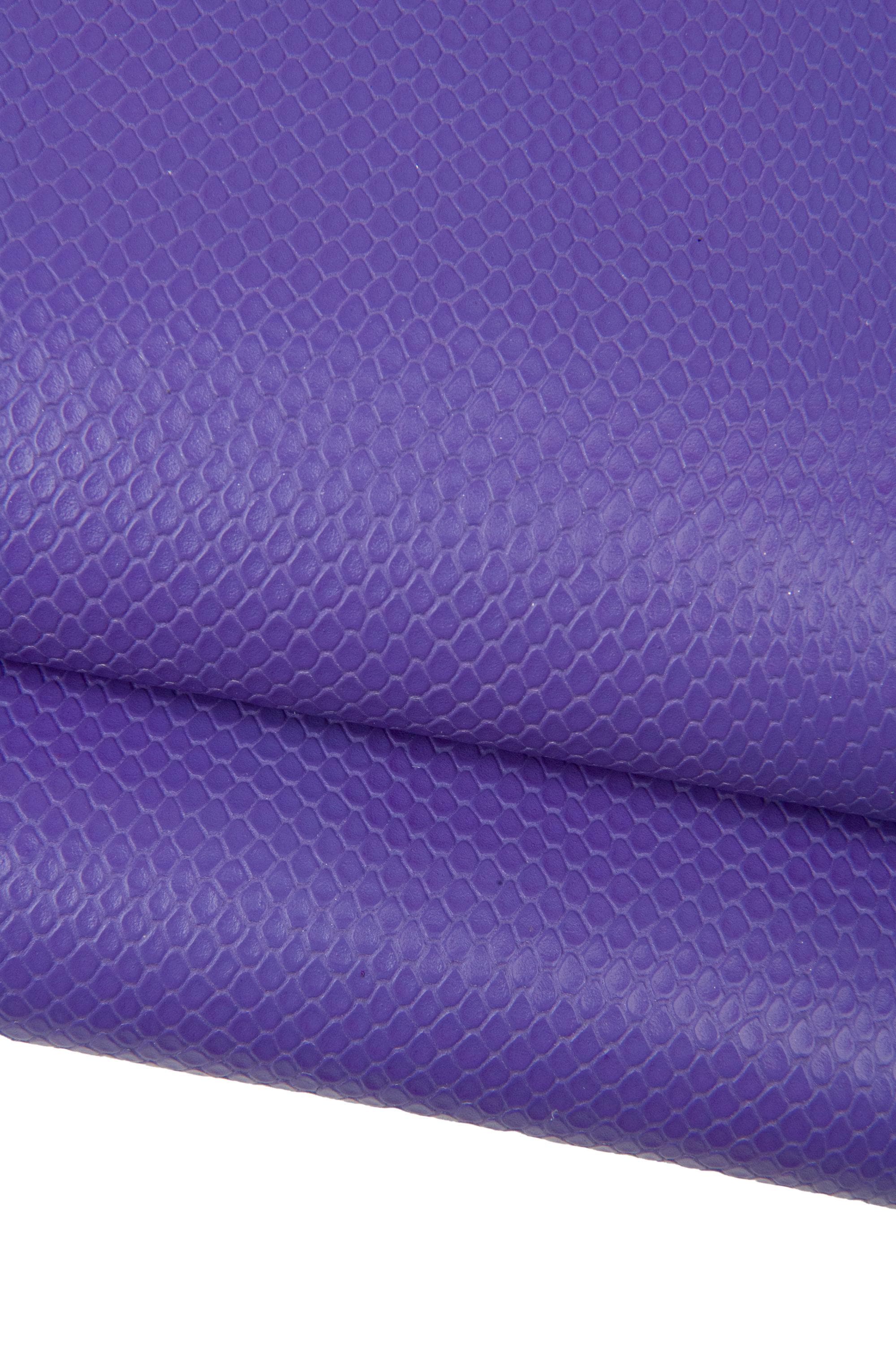Electric Violet Lizard Embossed Leather hide, purple tejus Italian Leather, Soft skin for Bags, Shoes & Leathercraft B18011-ST La Garzarara