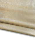 Light gold HOLOGRAPHIC leather skin, CRACKLED printed metallic goatskin, metallic soft hide for diy projects B17256-MT(st) La Garzarara