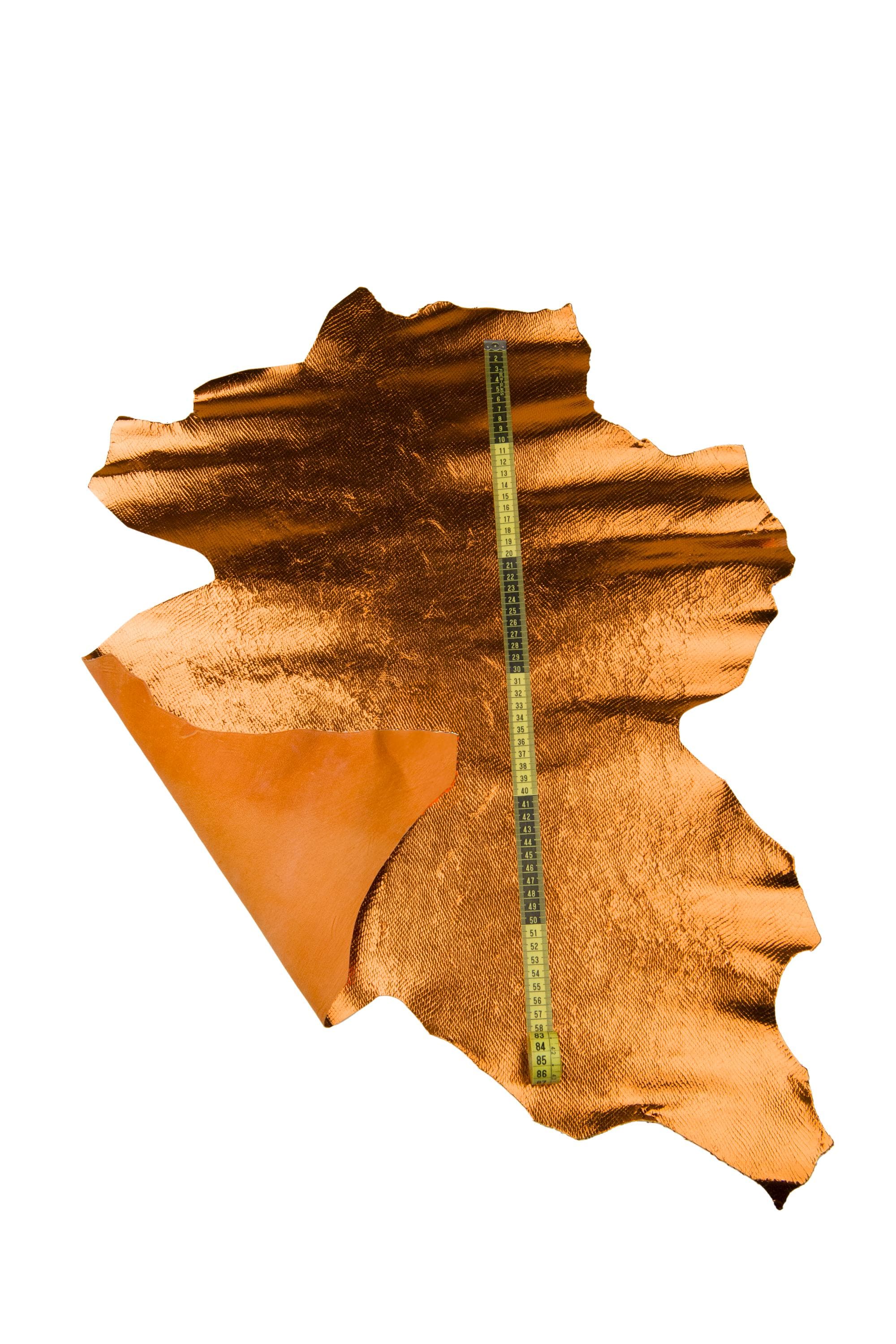 Metallic Copper Python Leather, Soft snakeskin Hide for Bags, Shoes and Leather Craft B18027-MT(st) La Garzarara