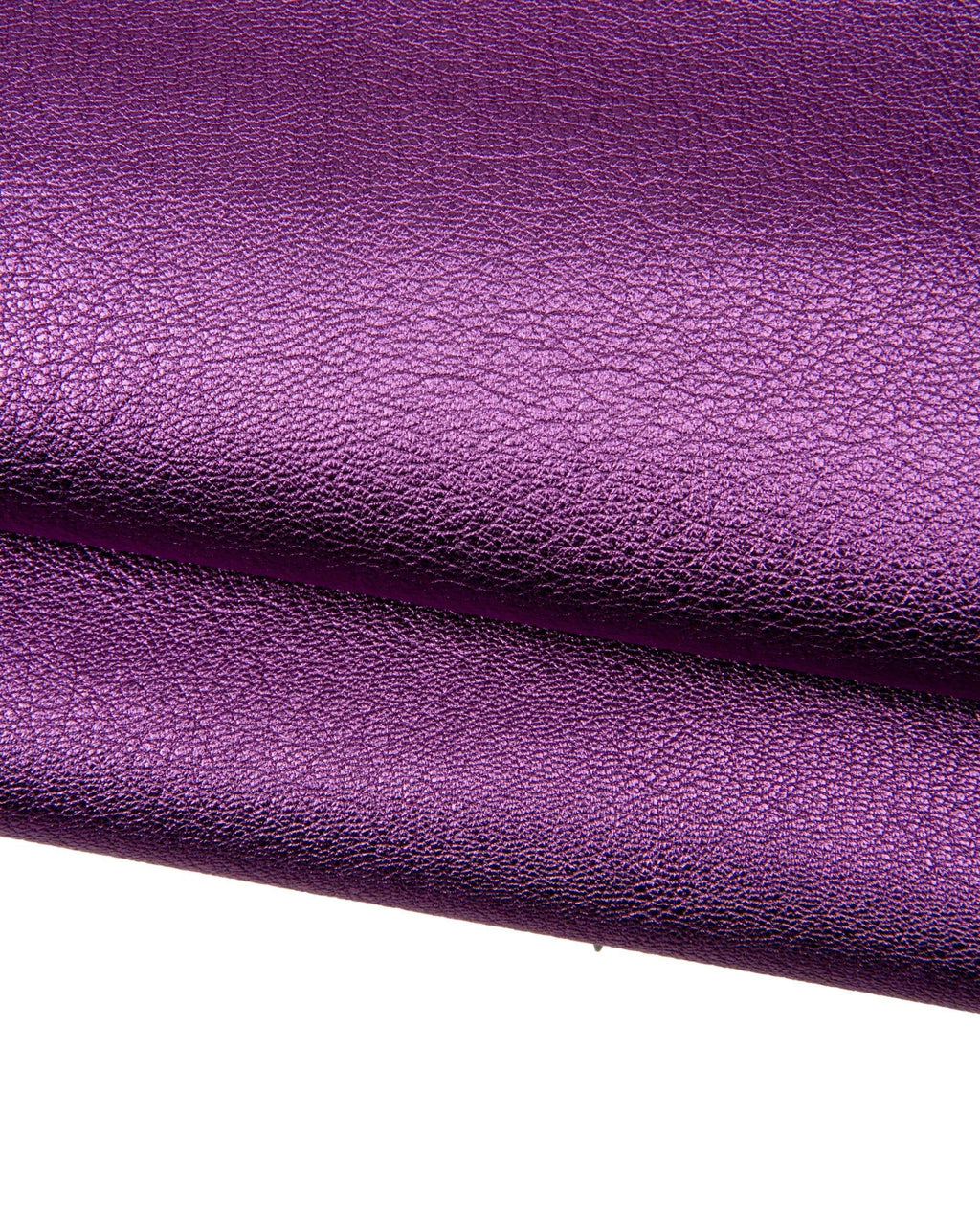 Purple leather skin, METALLIC tiny pebble GRAIN printed goatskin, soft sparkle hide for diy projects B17882-MT La Garzarara