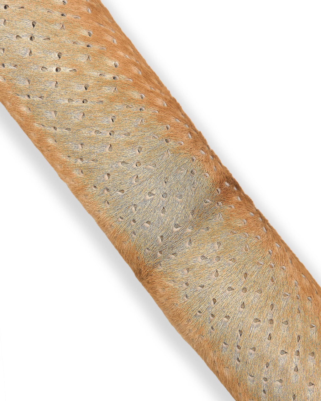 Perforated Pony Hair Leather Hide, Beige Hair-on Skin, Laser Cut Leather for Bags, Shoes, Upholstery and Crafts B18112-CV La Garzarara