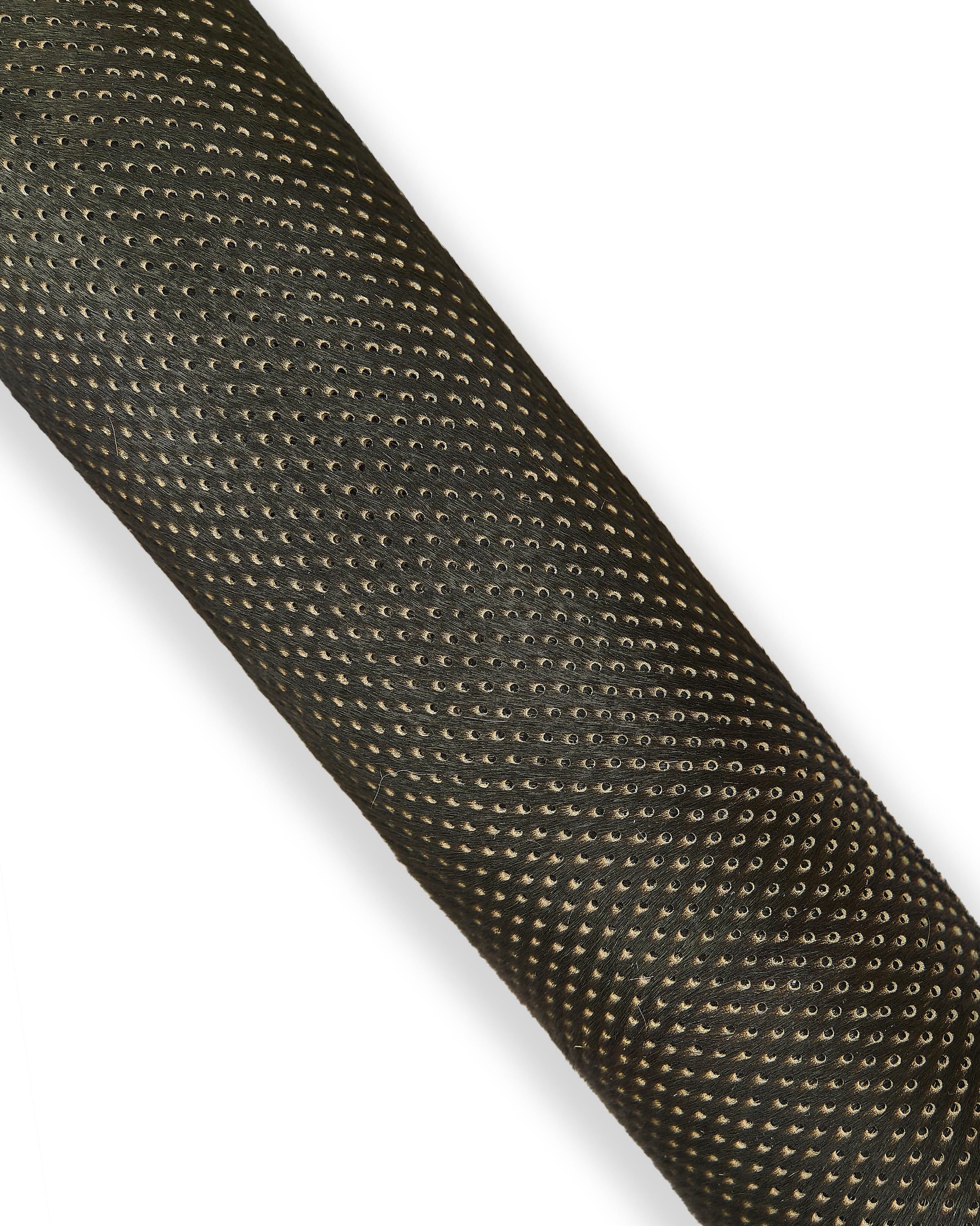 Green Hair-on cow Leather hide , Perforated Pony skin, Natural Laser Haircalf Leather for, Upholstery, DIY Projects B18113-CV La Garzarara