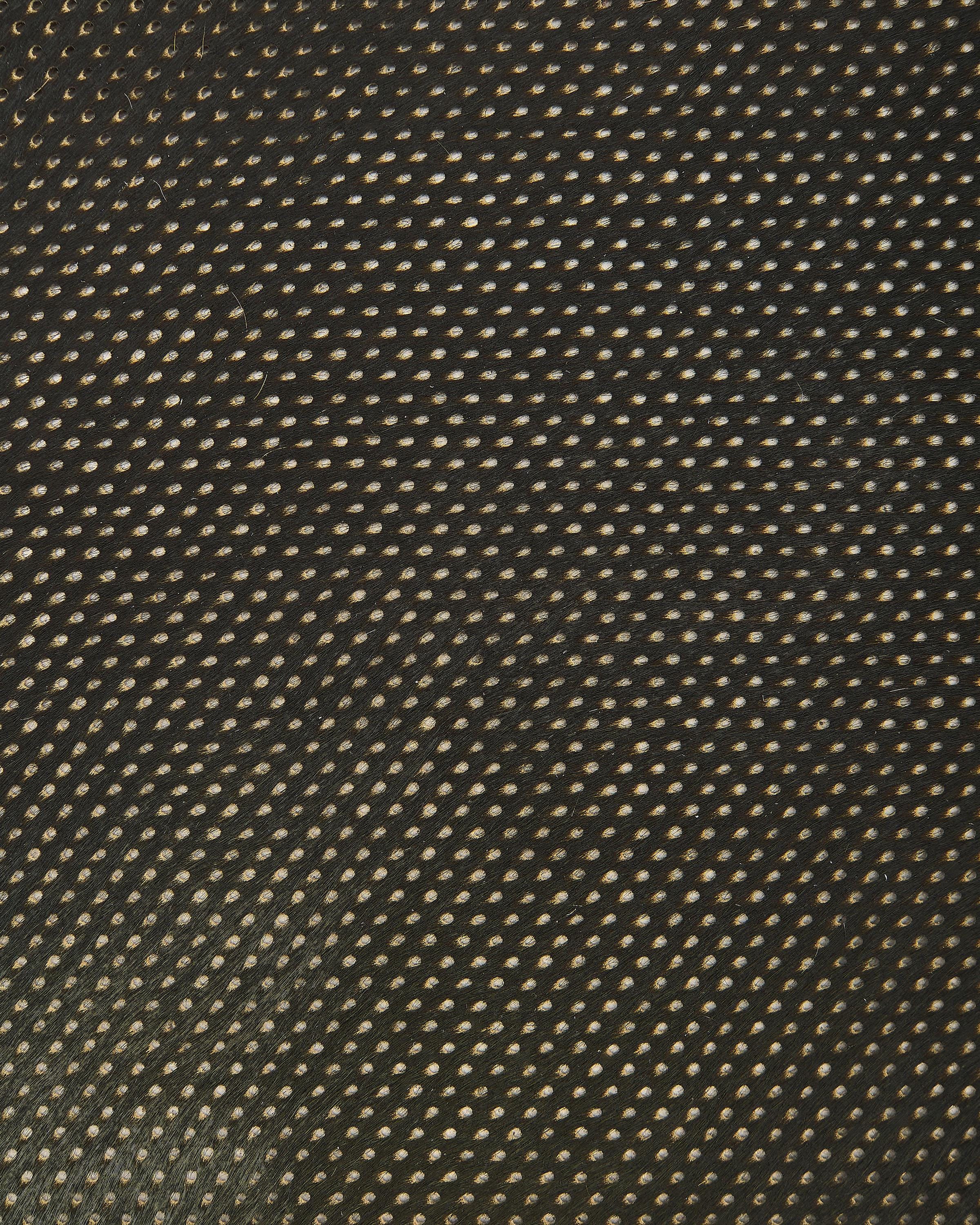 Green Hair-on cow Leather hide , Perforated Pony skin, Natural Laser Haircalf Leather for, Upholstery, DIY Projects B18113-CV La Garzarara