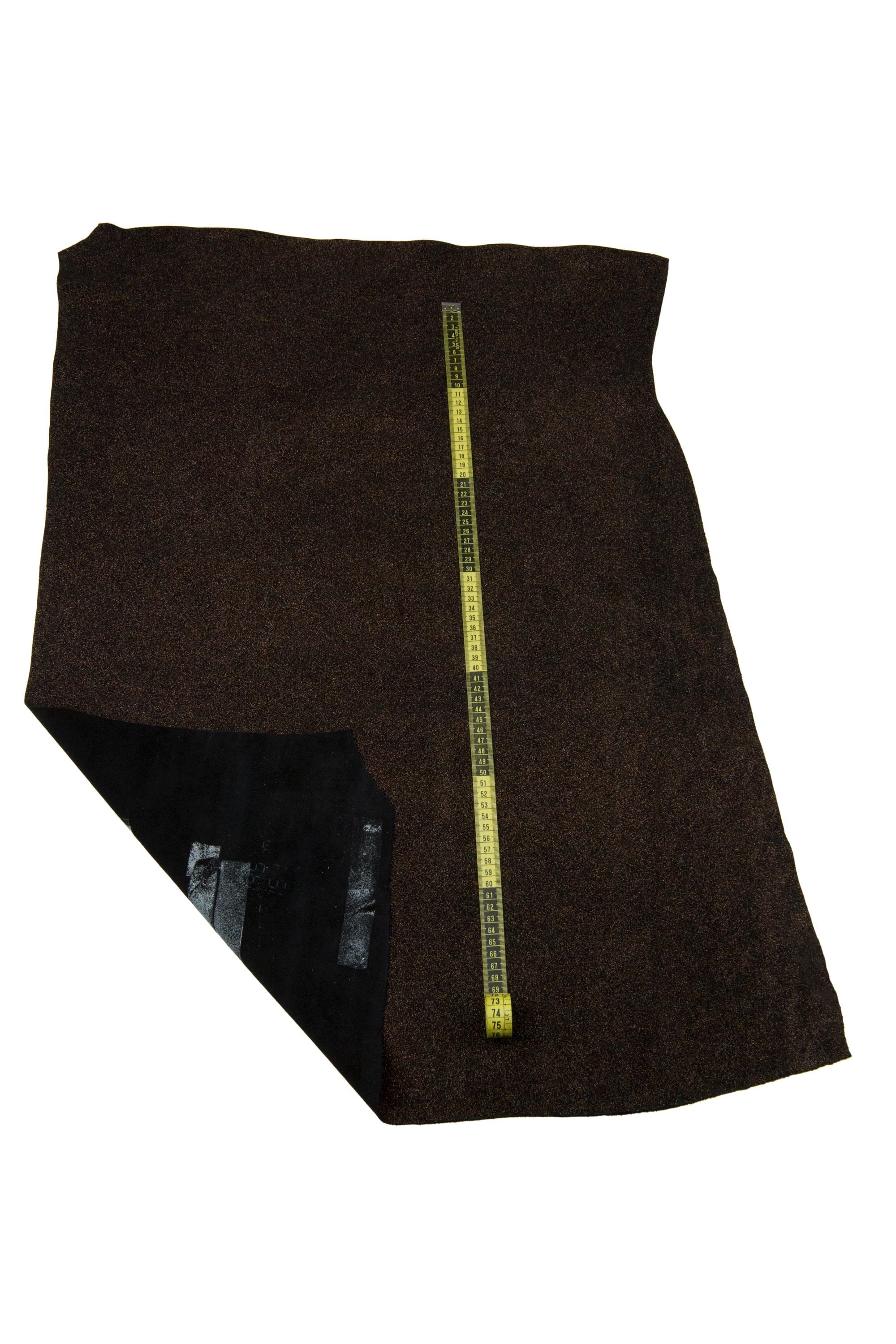 GLITTER Suede leather hide, multicolor Soft iridescent textured black cowhide B18036-TB La Garzarara