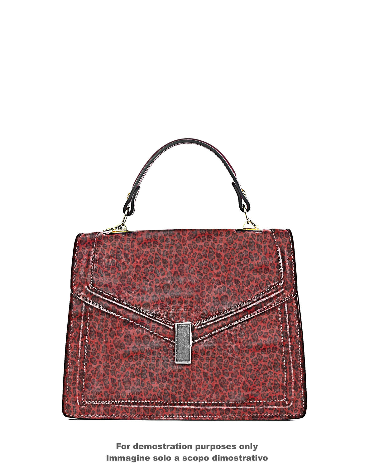 Red and black LEOPARD textured leather skin, animal cheetah printed glossy goatskin, luxurious CARVED hide for hobbyists B18177-ST